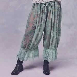 Free People Forever Young Bloomer Velvet burn out in Sea foam NWT